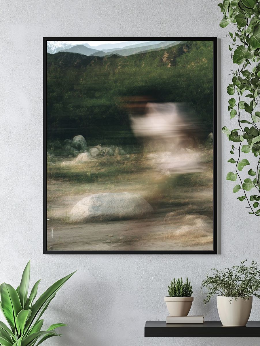 Blurred Forest Motion Photography Poster. — room view 4