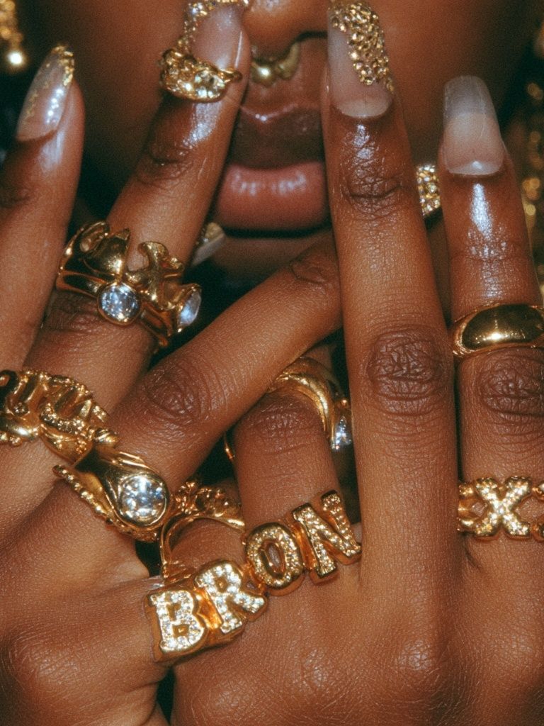 Gold Rings Portrait Poster. poster — photography art