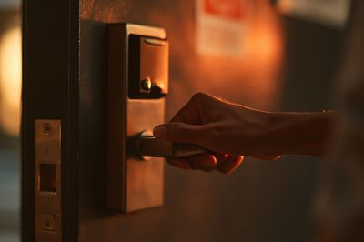 Warm Door Handle Photography Poster. poster
