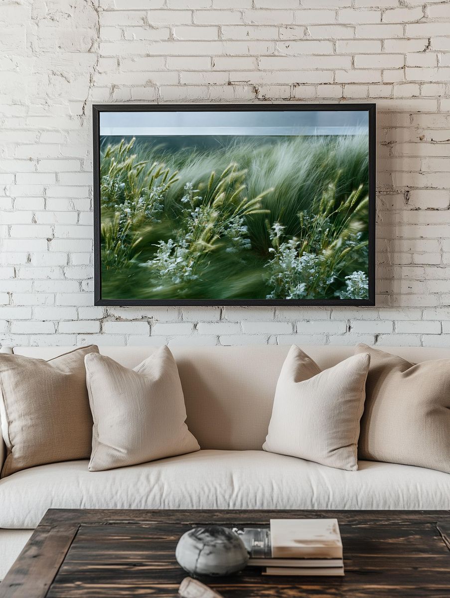 Windblown Meadow Photography Poster. room preview