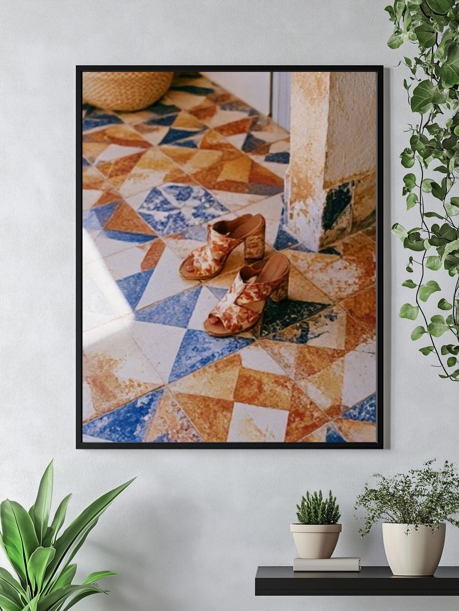 Patterned Mules Photography Poster. — room view 4