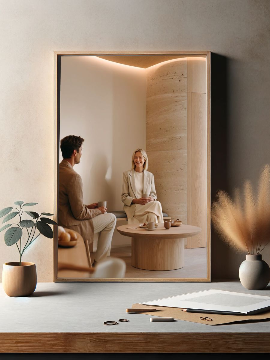 Minimalist Café Interior Photography Poster. — room view 2