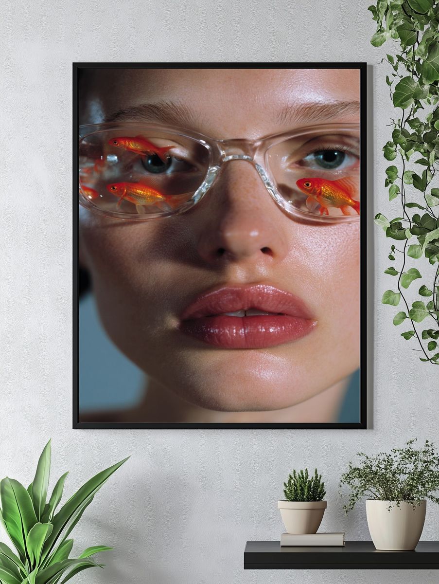 Goldfish Portrait Photography Poster. — room view 4