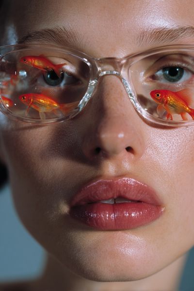 Goldfish Portrait Photography Poster.