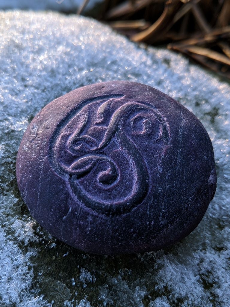 Celtic Stone Symbol Photography Poster. poster detail