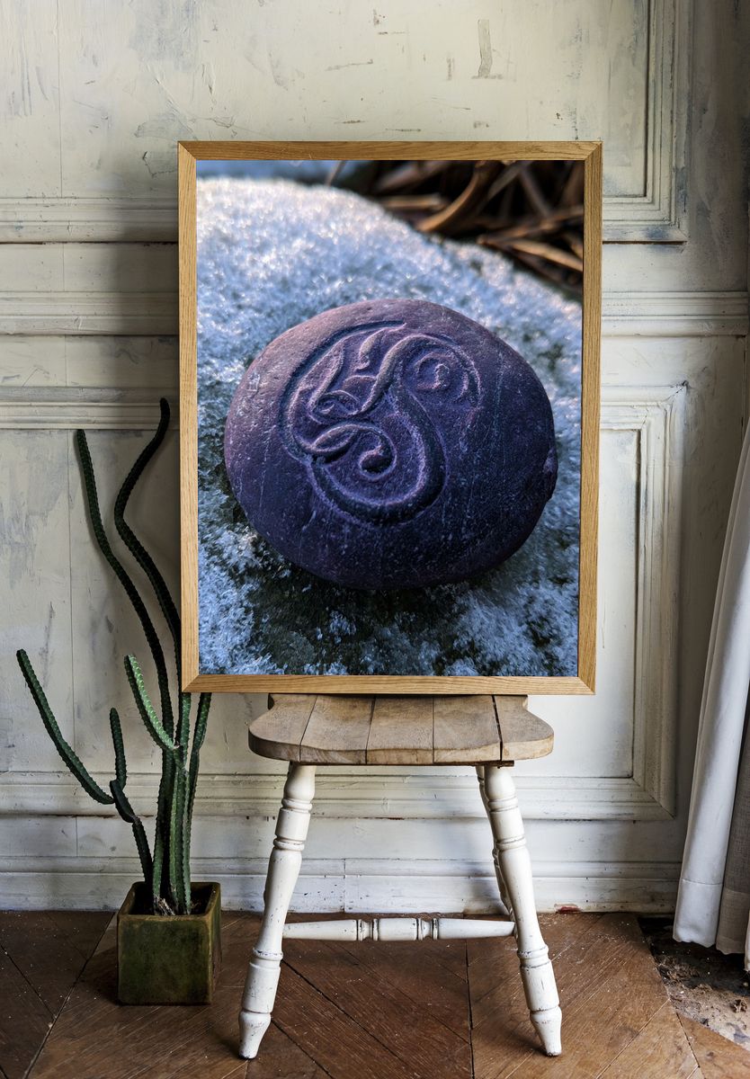 Celtic Stone Symbol Photography Poster. room preview