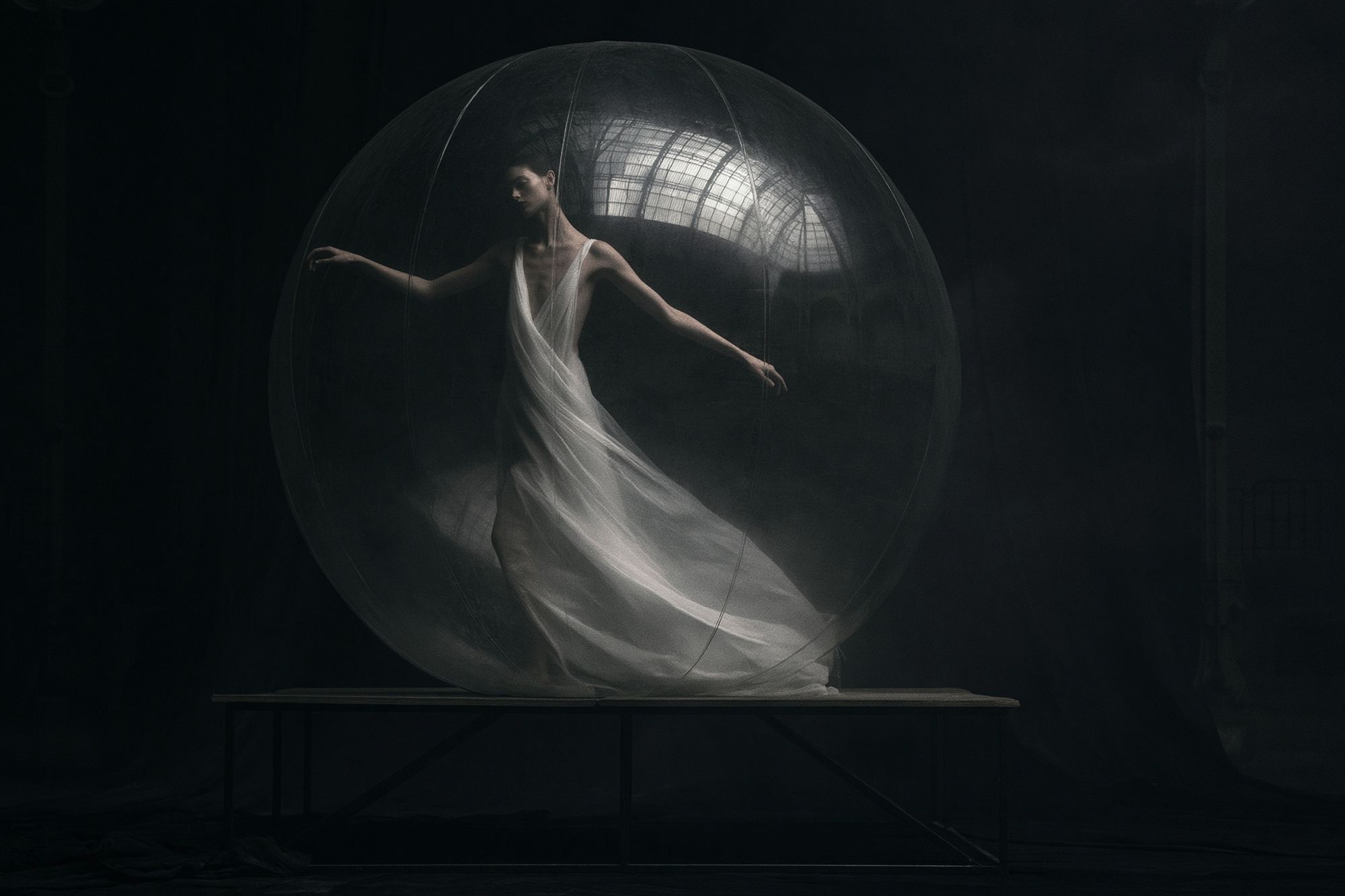 Ethereal Ballerina Portrait Print. poster detail