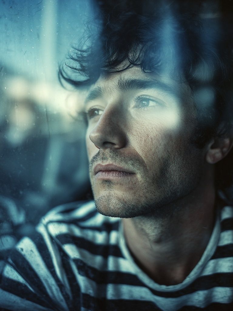 Contemplative Portrait Photography Poster. poster detail