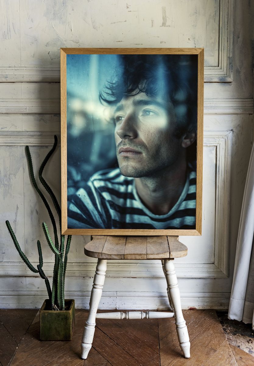 Contemplative Portrait Photography Poster. — room view 1