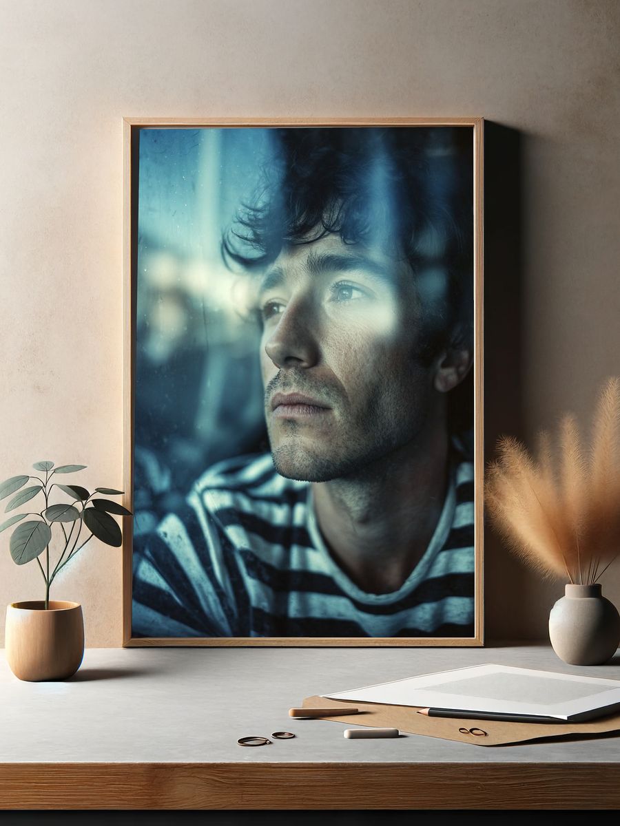 Contemplative Portrait Photography Poster. — room view 2