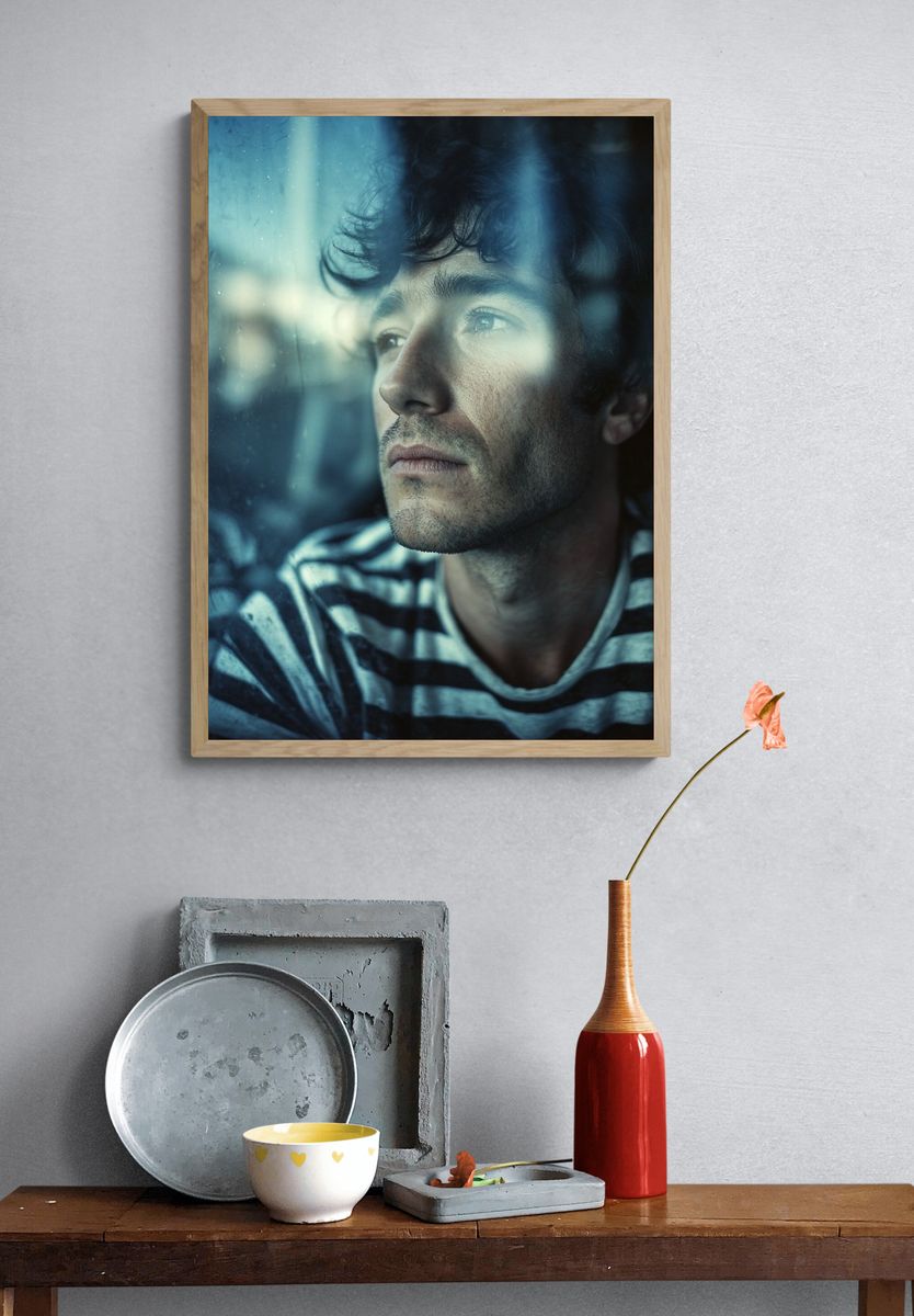 Contemplative Portrait Photography Poster. — room view 3
