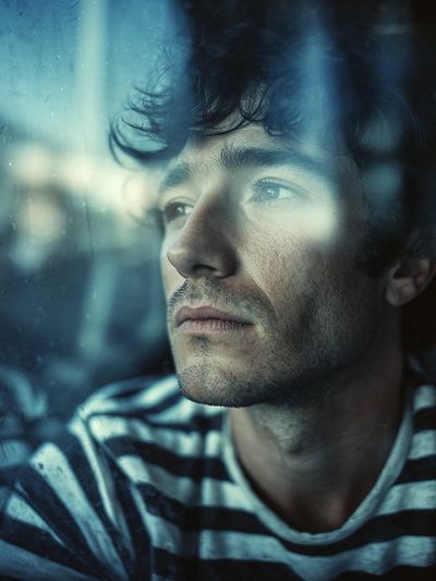 Contemplative Portrait Photography Poster. poster print