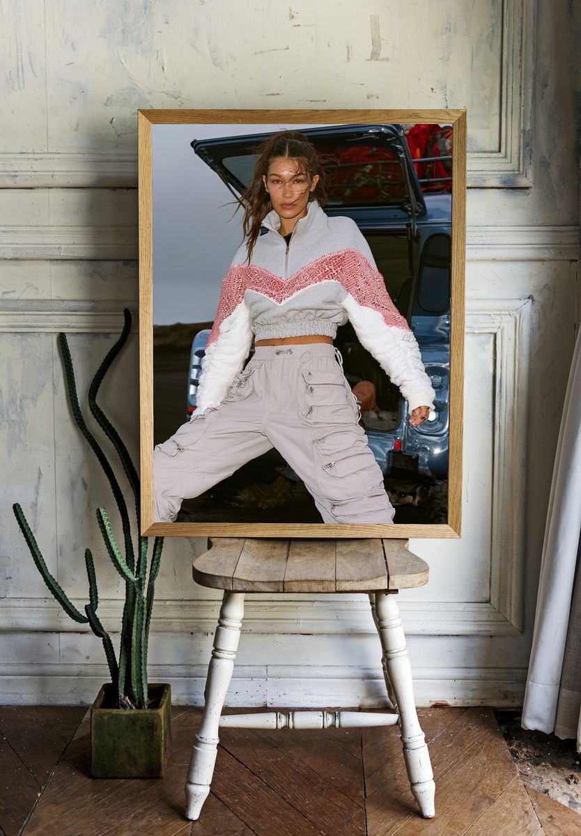 Fashion Model by Off-Road Vehicle Poster. room preview