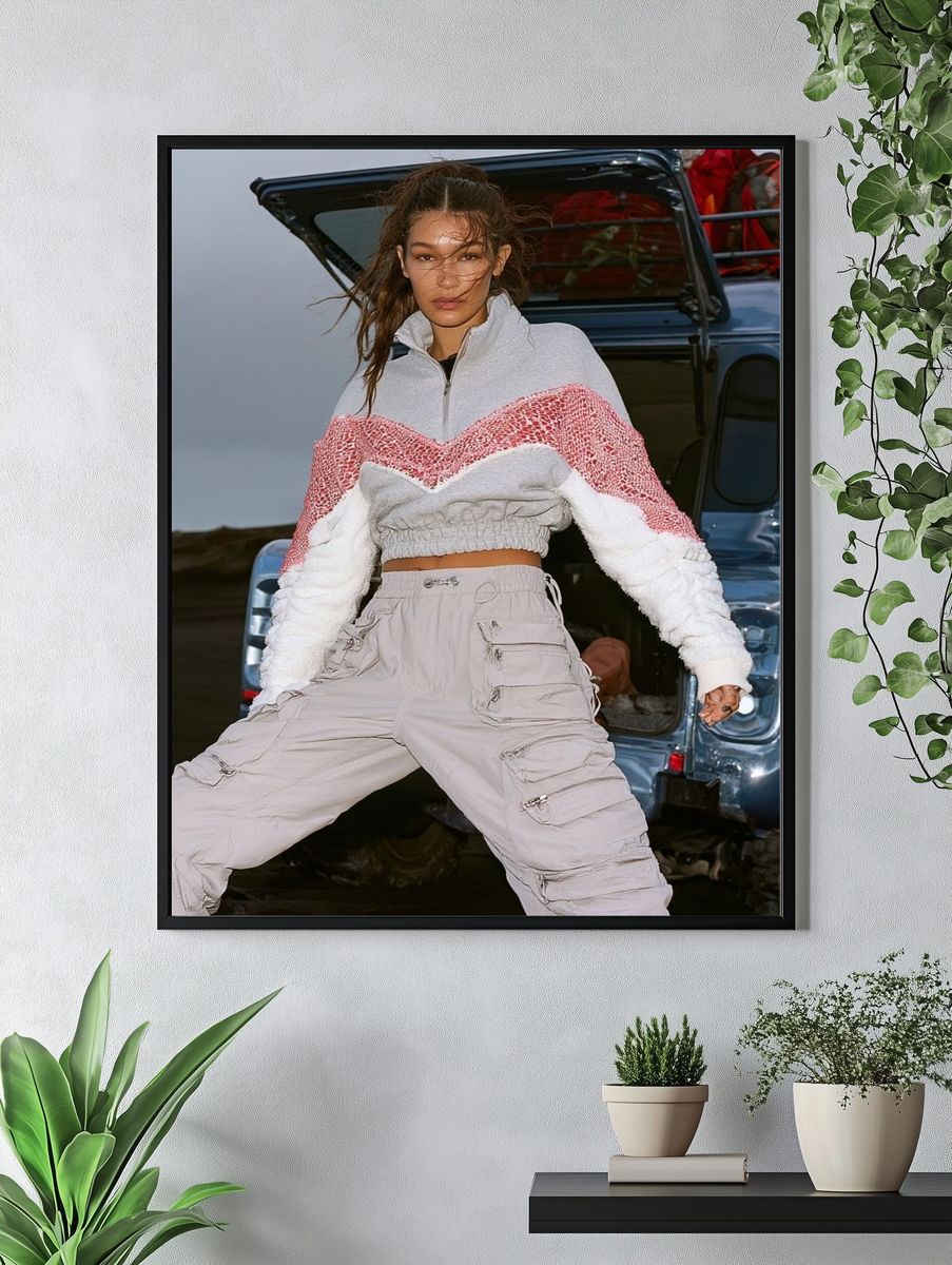 Fashion Model by Off-Road Vehicle Poster. — room view 4