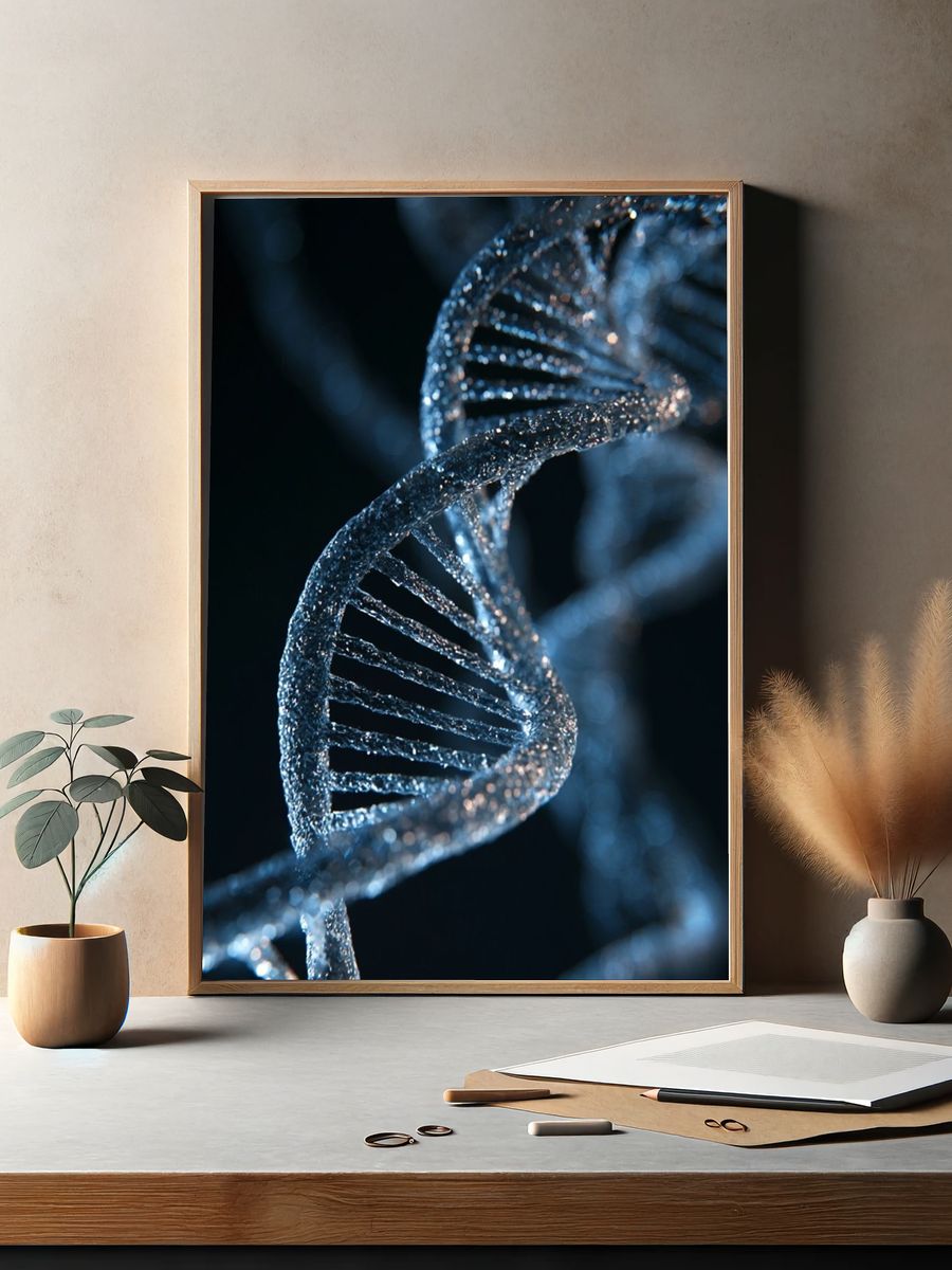 DNA Helix Photography Poster. — room view 2