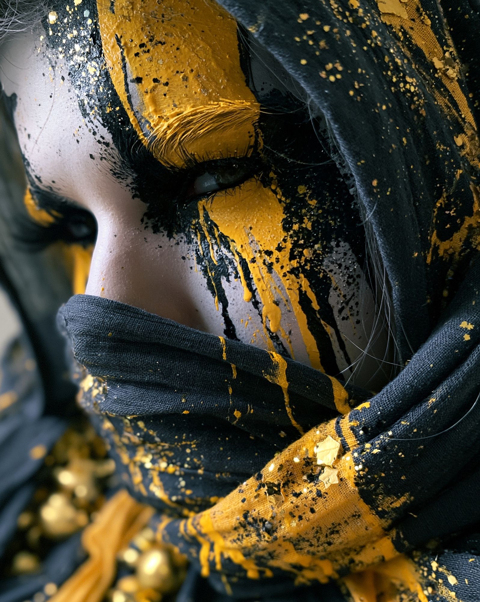 Gilded Mask Portrait Print. poster detail