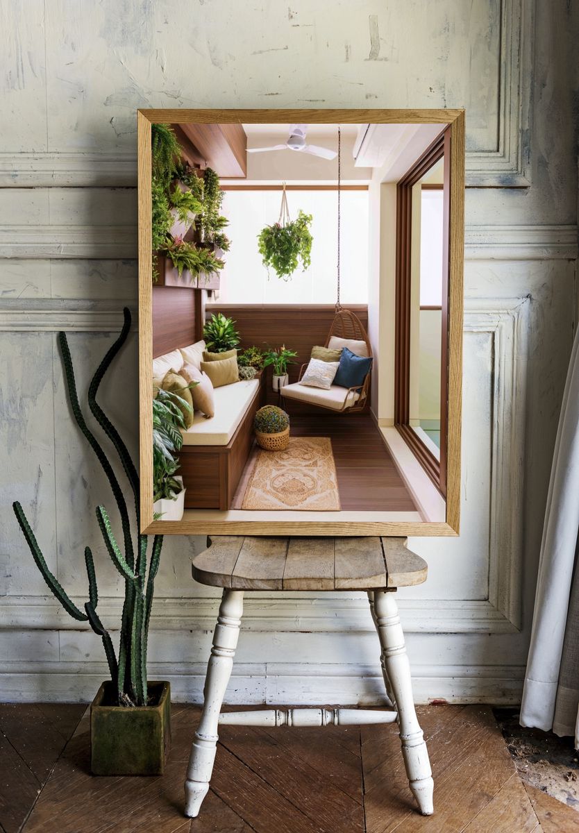 Indoor Garden Sunroom Photography Poster. — room view 1