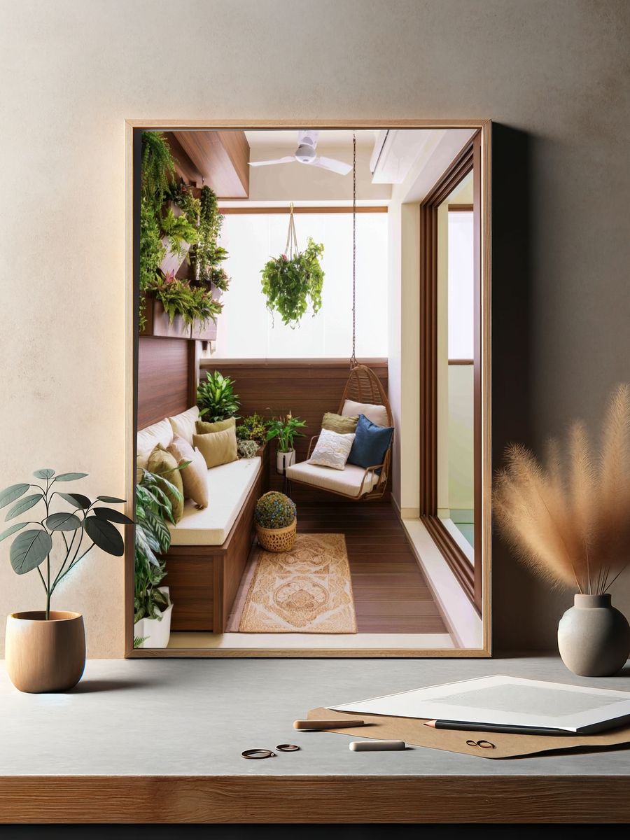 Indoor Garden Sunroom Photography Poster. — room view 2