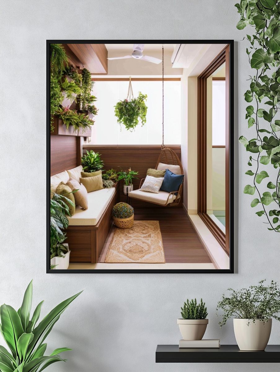 Indoor Garden Sunroom Photography Poster. — room view 4