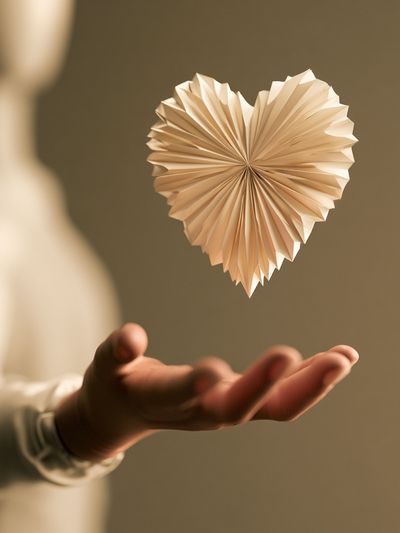 Floating Paper Heart Photography Poster. poster