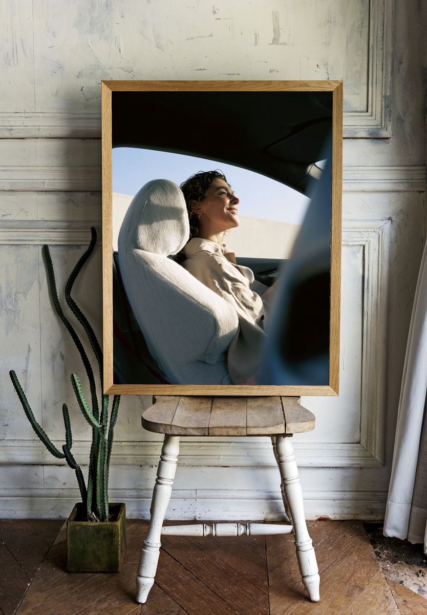 Sunlit Car Portrait Print. room preview