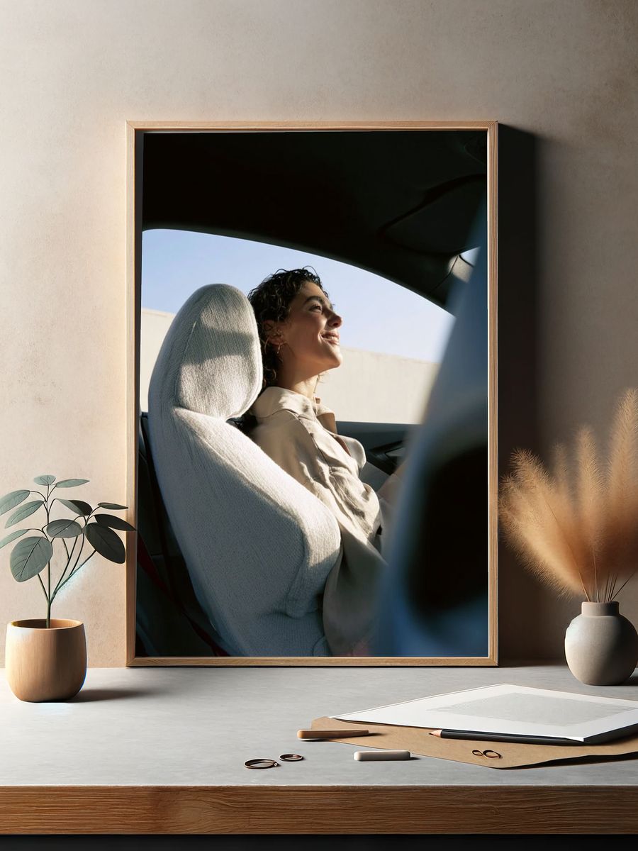 Sunlit Car Portrait Print. — room view 2
