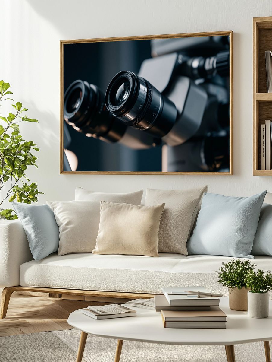 Camera Lens Close-Up Photography Poster. — room view 2