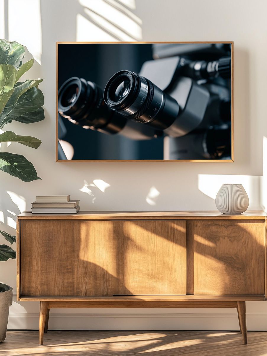 Camera Lens Close-Up Photography Poster. — room view 3
