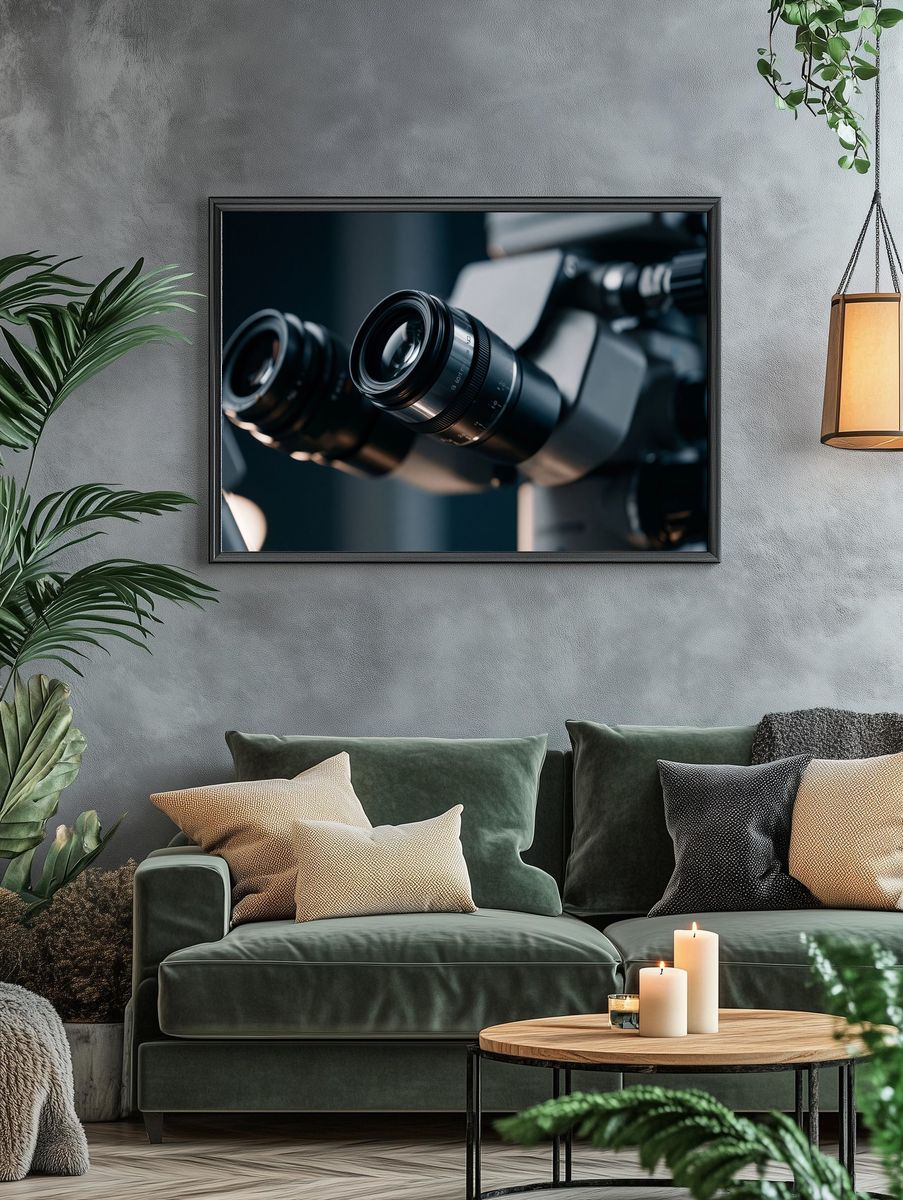 Camera Lens Close-Up Photography Poster. — room view 4