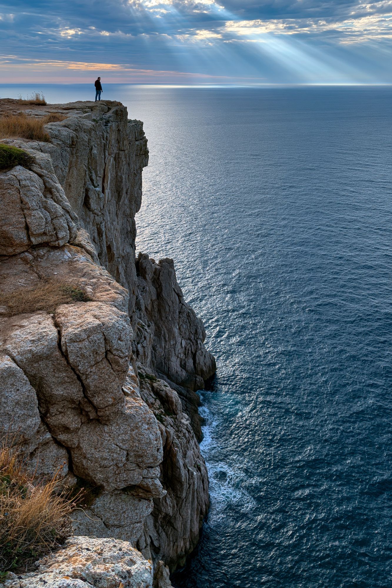 Cliffside Ocean View Photography Poster. poster detail