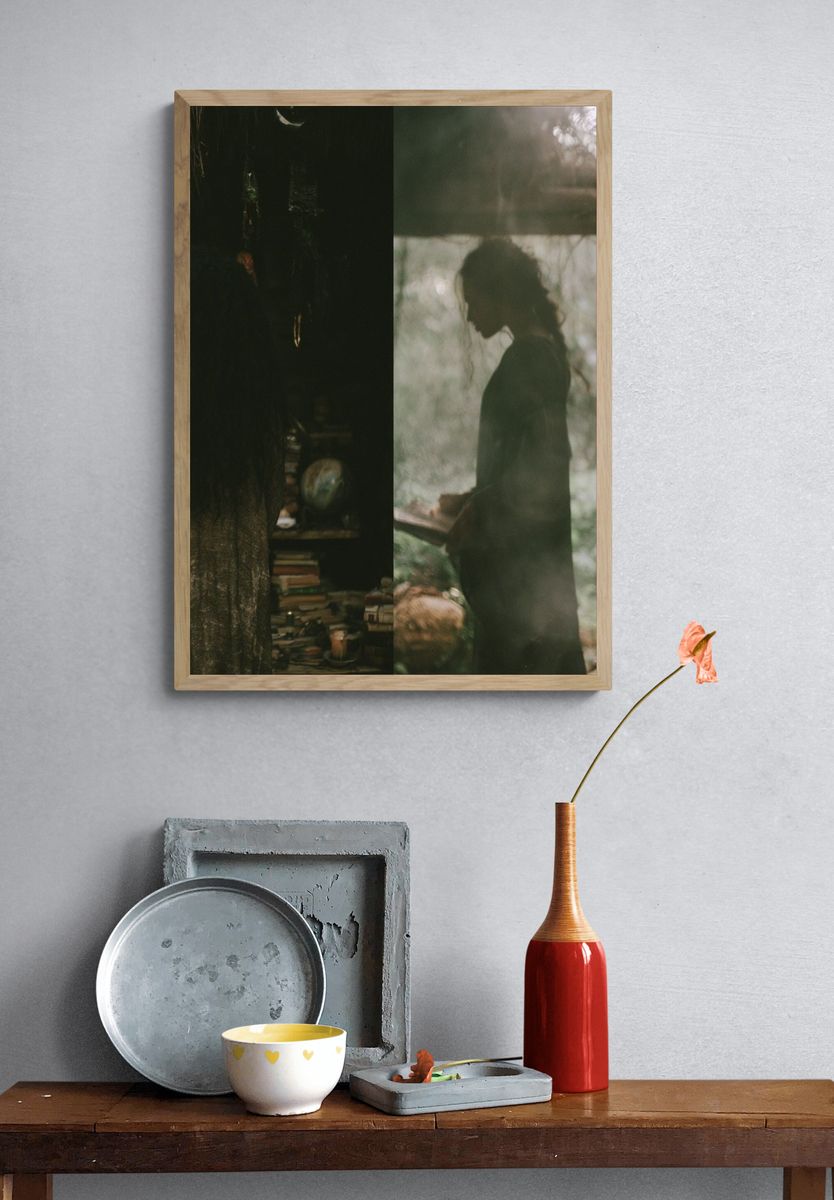 Moody Forest Silhouette Photography Poster. — room view 3