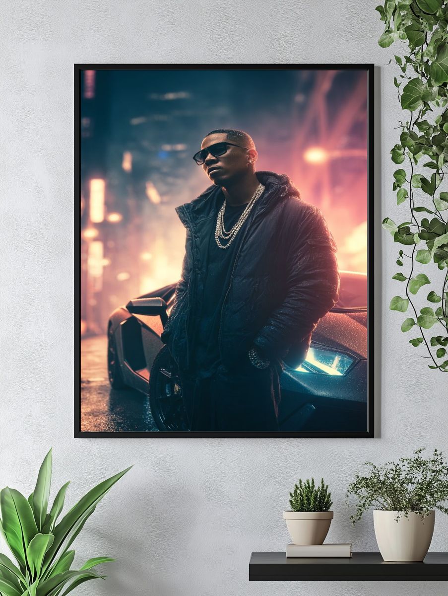 Urban Rap Star Photography Poster. — room view 4