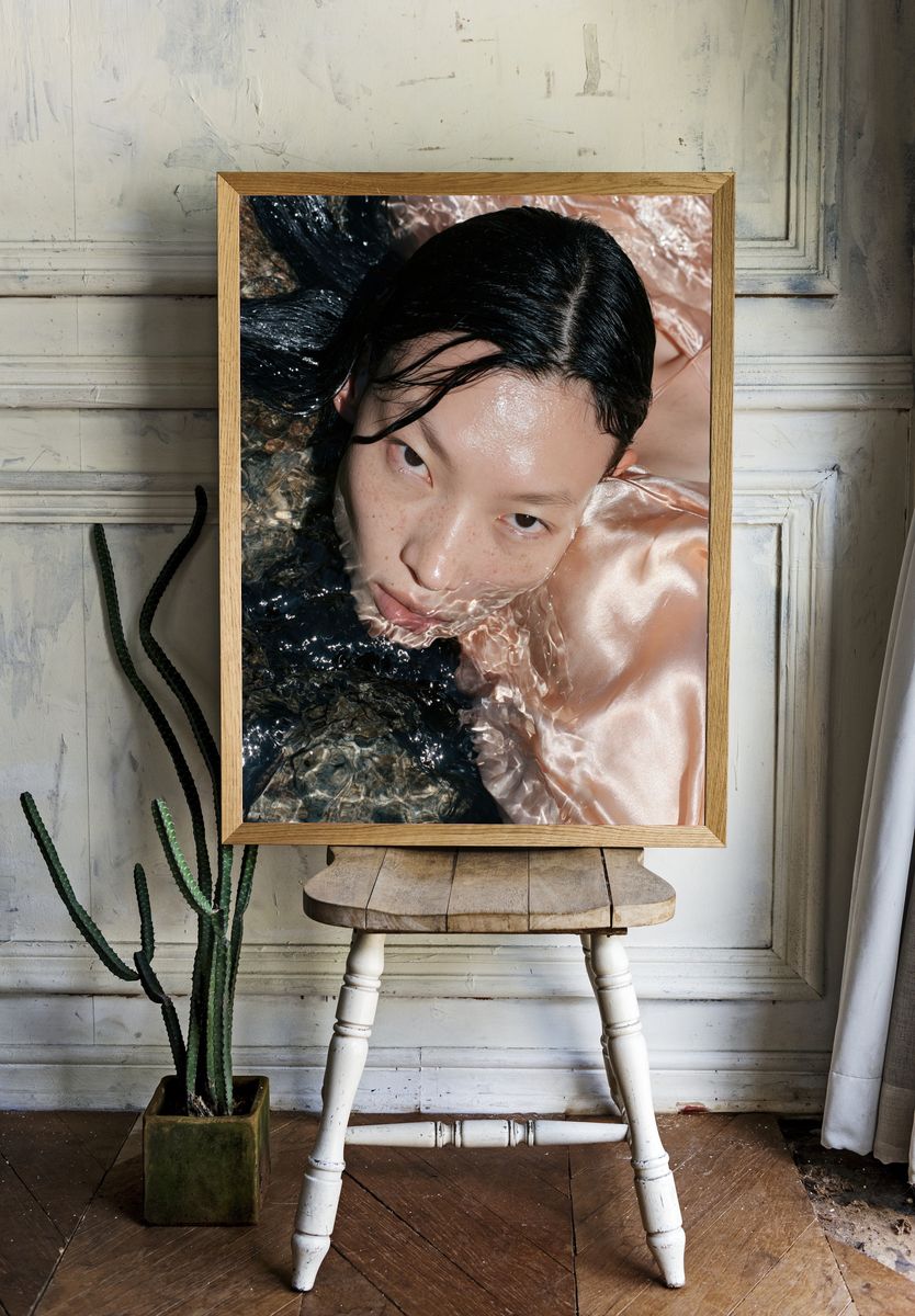 Water Reflection Portrait Print. room preview