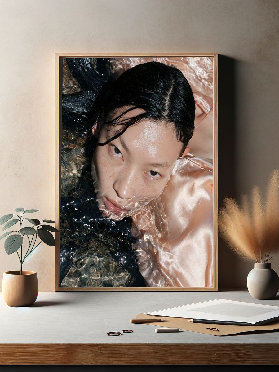 Water Reflection Portrait Print. — room view 2