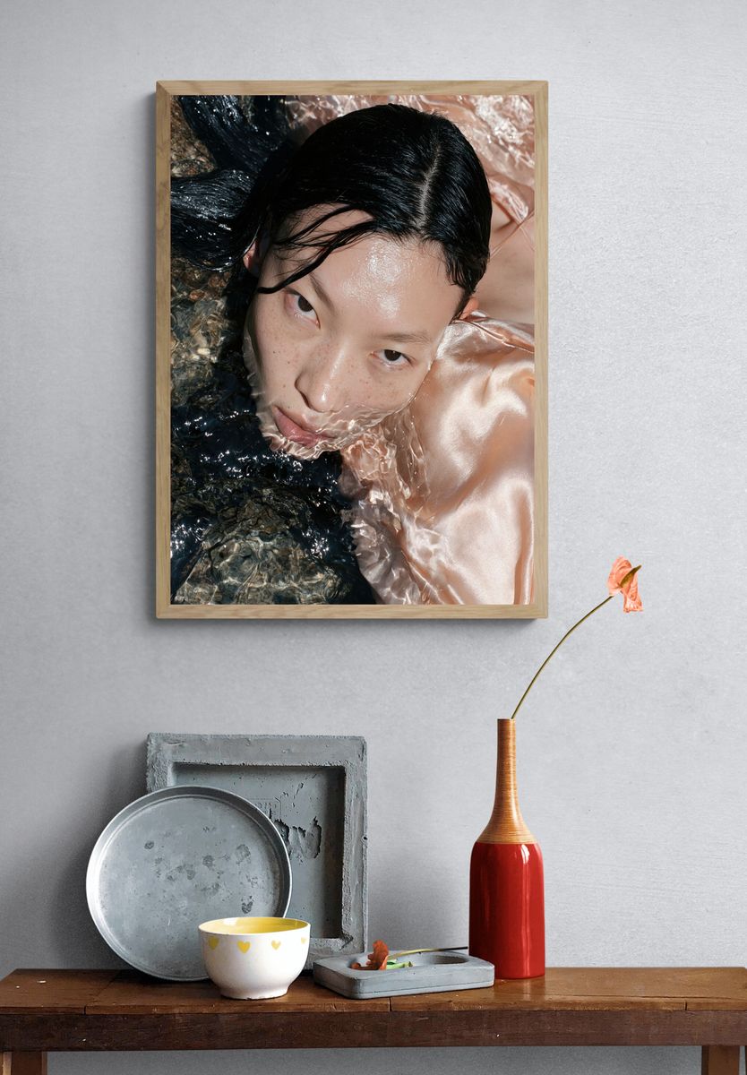 Water Reflection Portrait Print. — room view 3