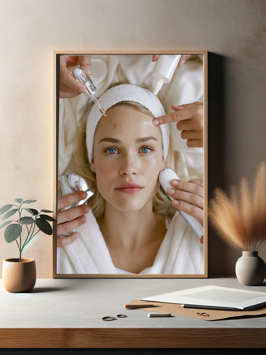 Spa Facial Treatment Photography Poster. — room view 2