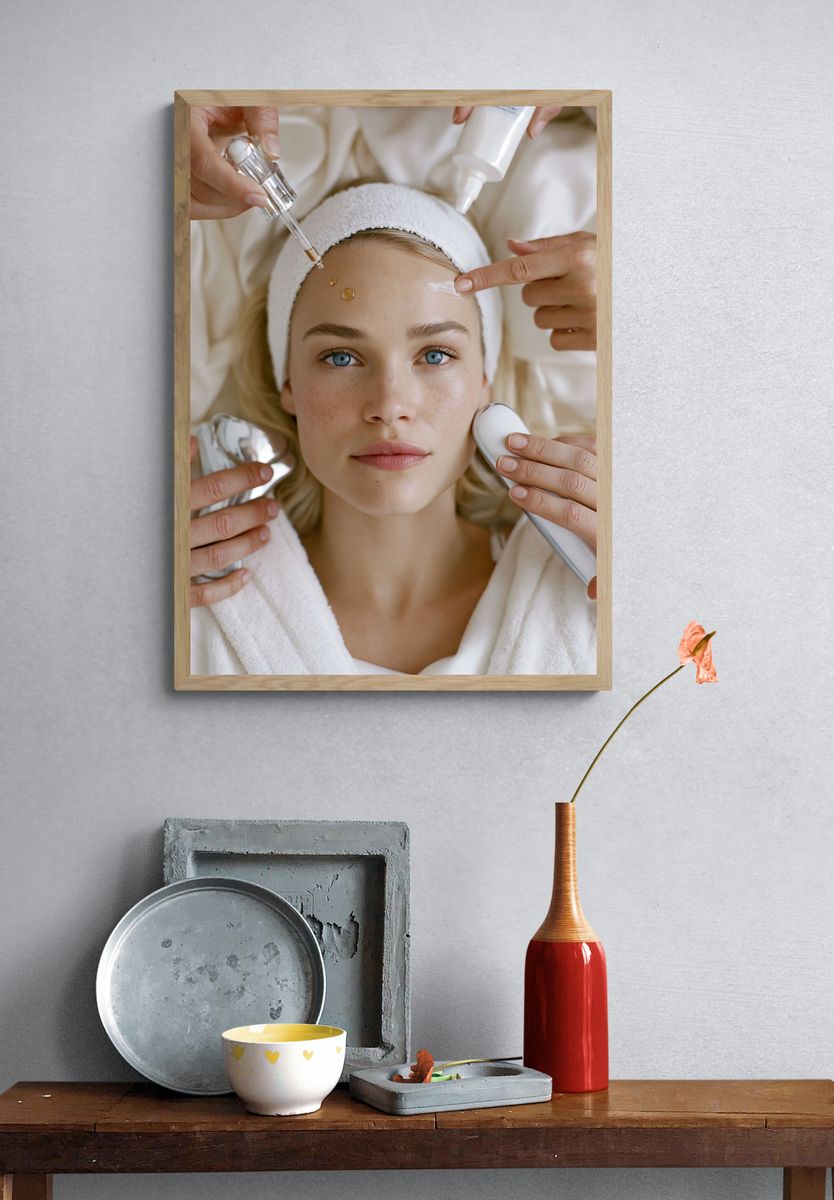 Spa Facial Treatment Photography Poster. — room view 3