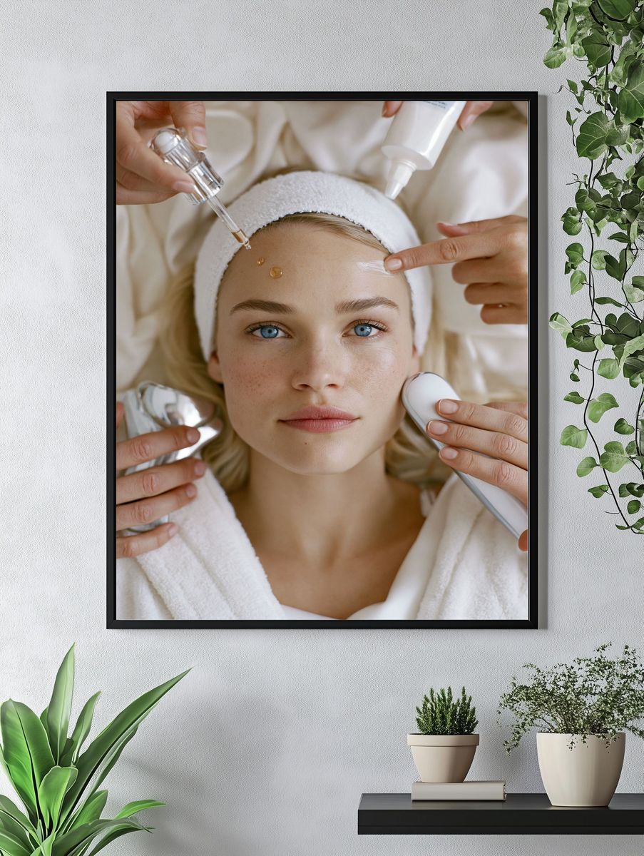 Spa Facial Treatment Photography Poster. — room view 4