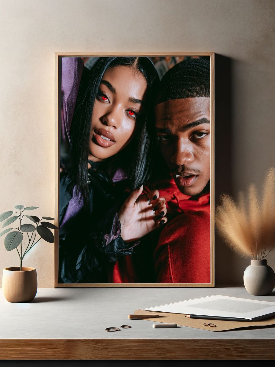 Vampire Couple Portrait Poster. — room view 2