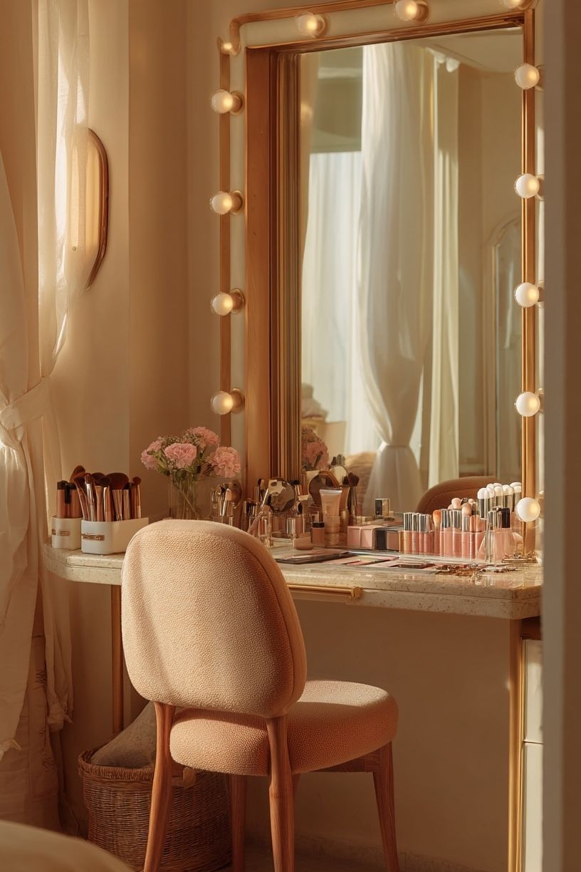 Vanity Mirror Glow Photography Poster. poster — photography art
