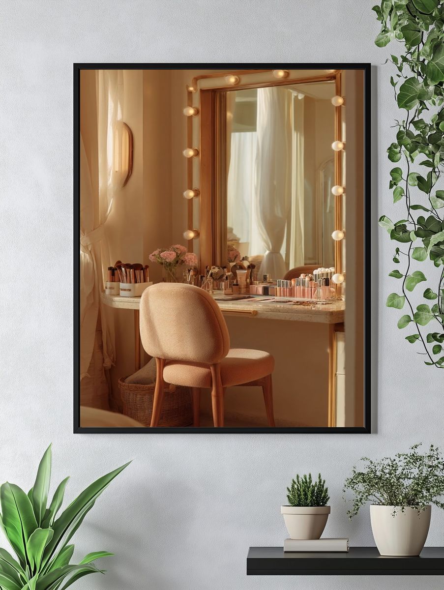 Vanity Mirror Glow Photography Poster. — room view 4