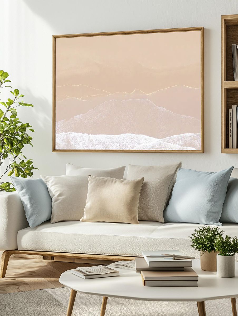Beach desktop wallpaper, beige HD. — room view 2