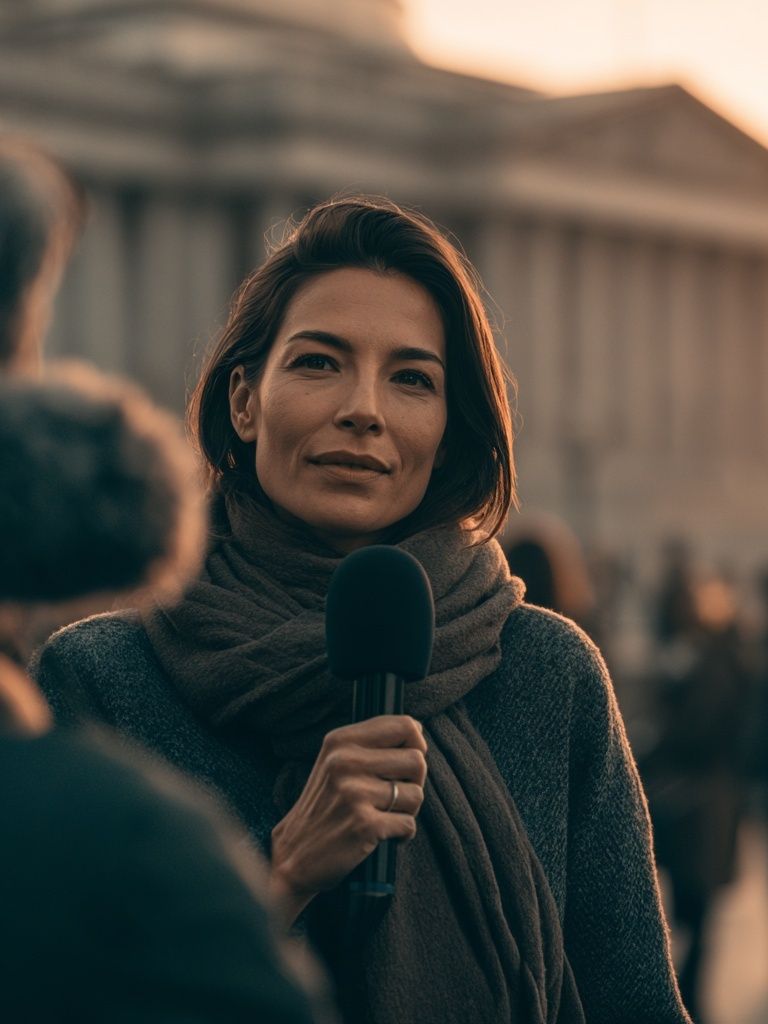 News Reporter Portrait Print. poster — photography art