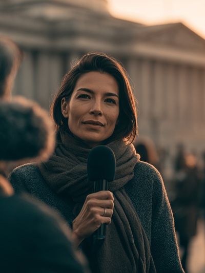 News Reporter Portrait Print.