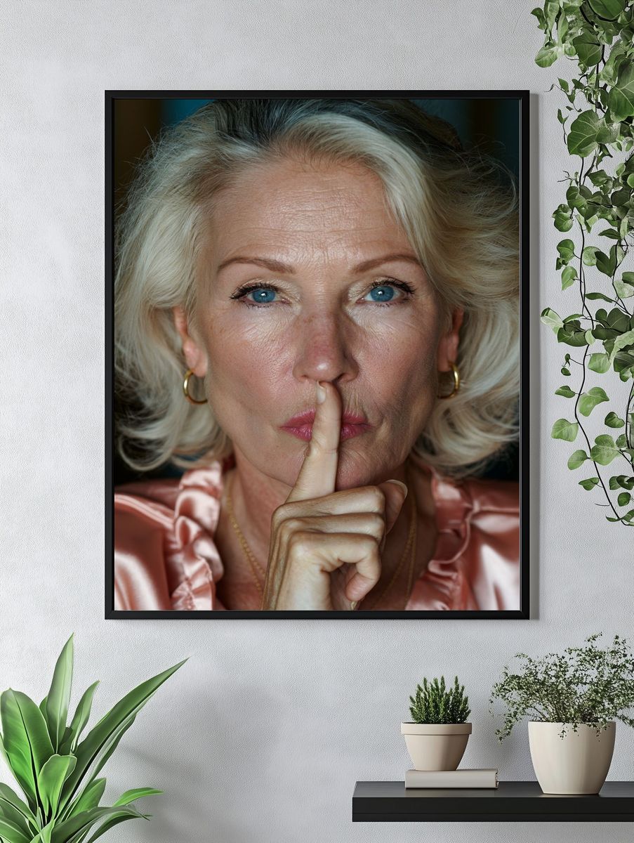 Shh Portrait Photography Poster. — room view 4