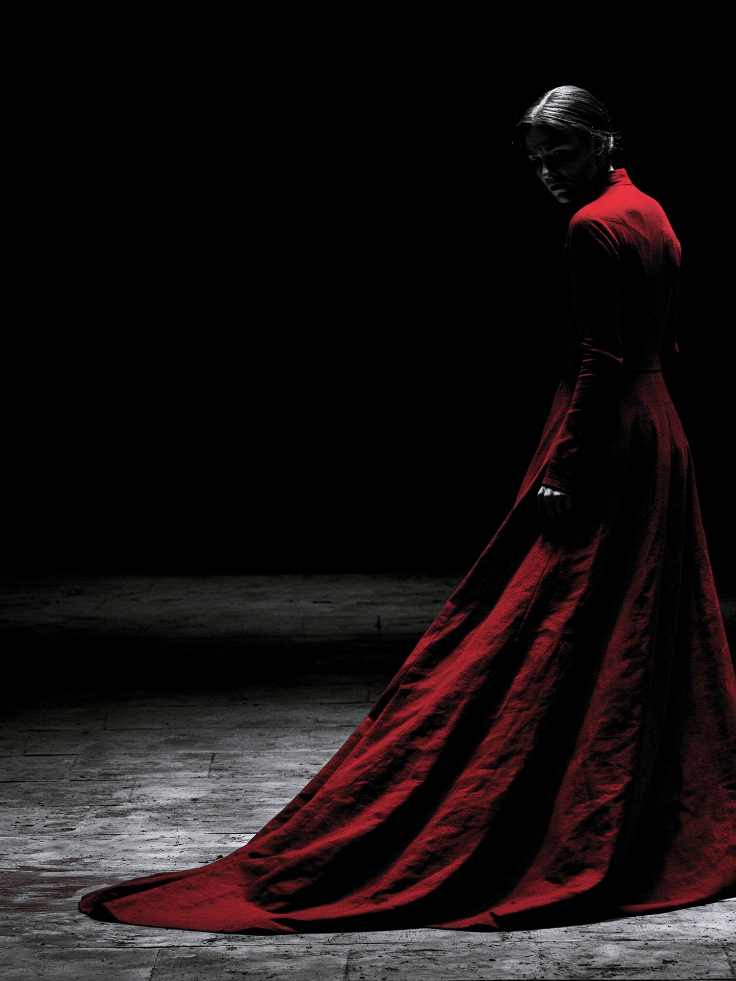 Crimson Gown Portrait Print. poster — photography art
