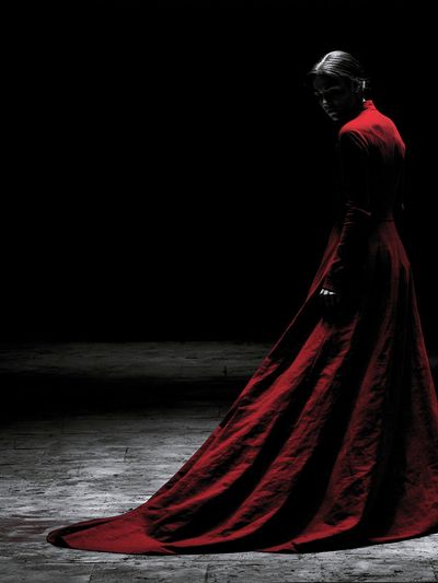 Crimson Gown Portrait Print.