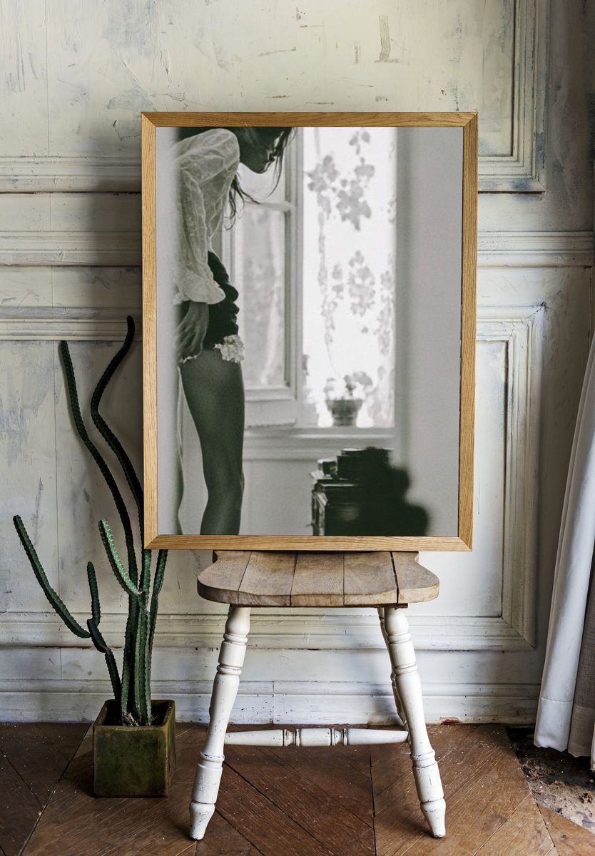 Moody Window Portrait Photography Poster. room preview