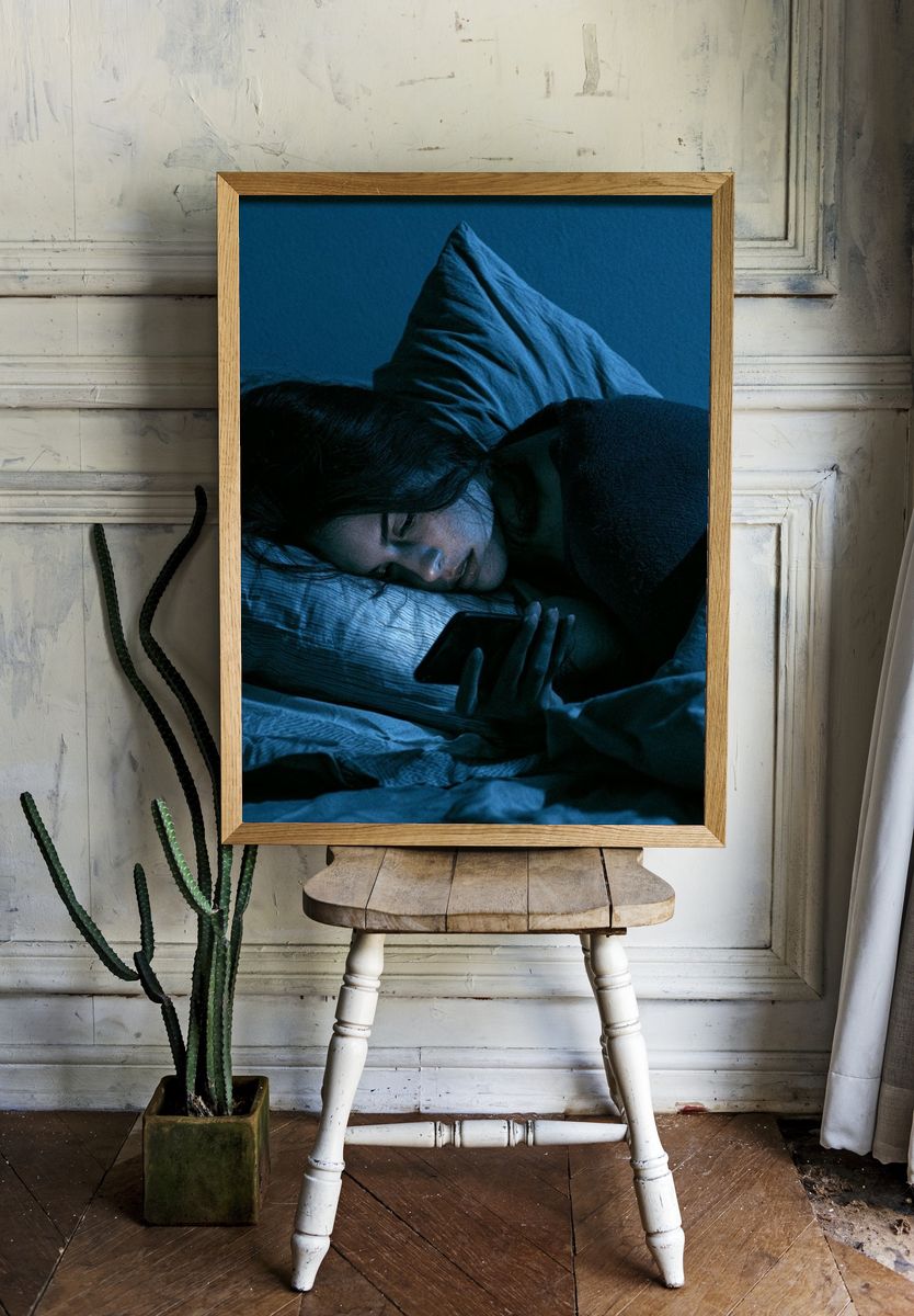 Midnight Phone Glow Photography Poster. — room view 1
