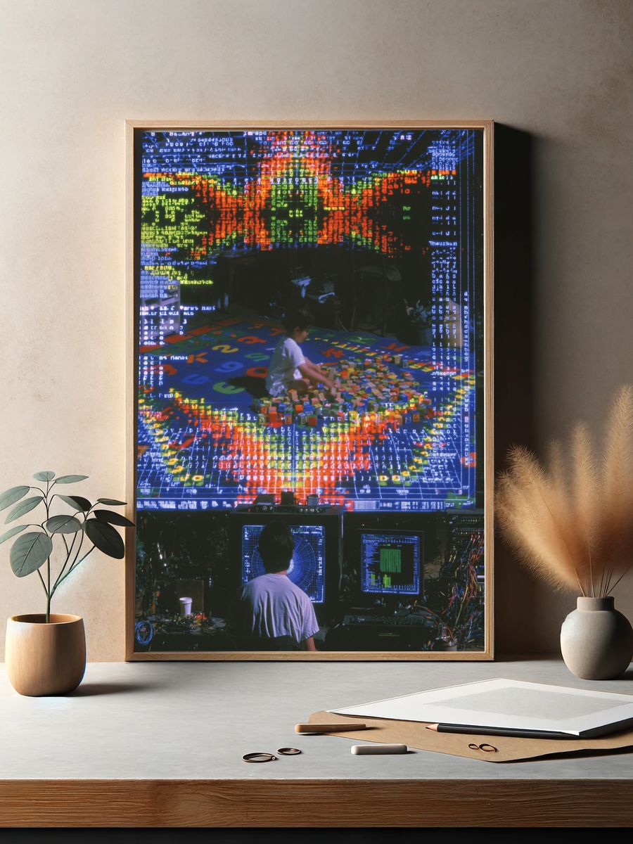 Retro Cyber Lab Poster. — room view 2
